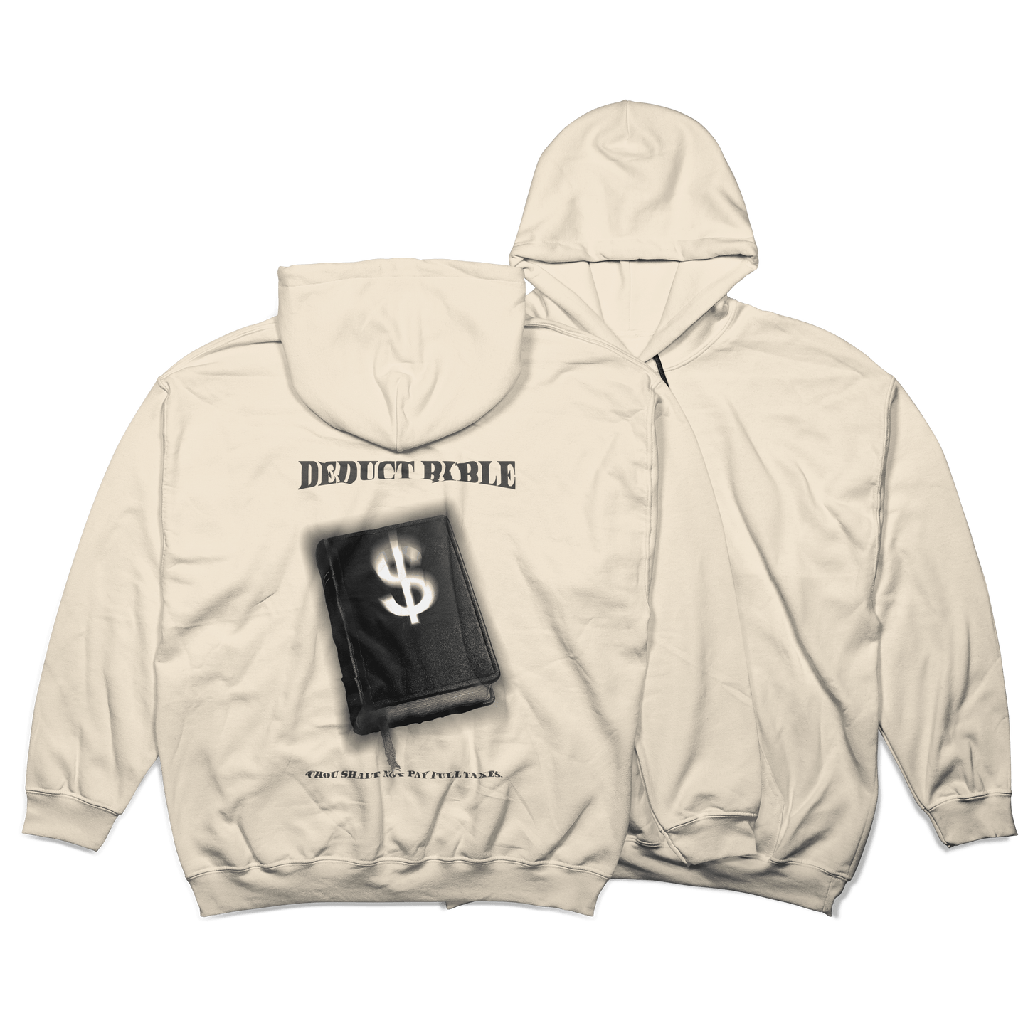 cream, hoodie, crem, hanorac, biblie, deductibil, front, back