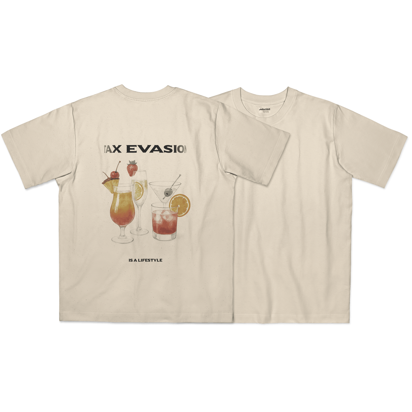 cream, t-shirt, crem, tricou, evasion, deductibil, front, back