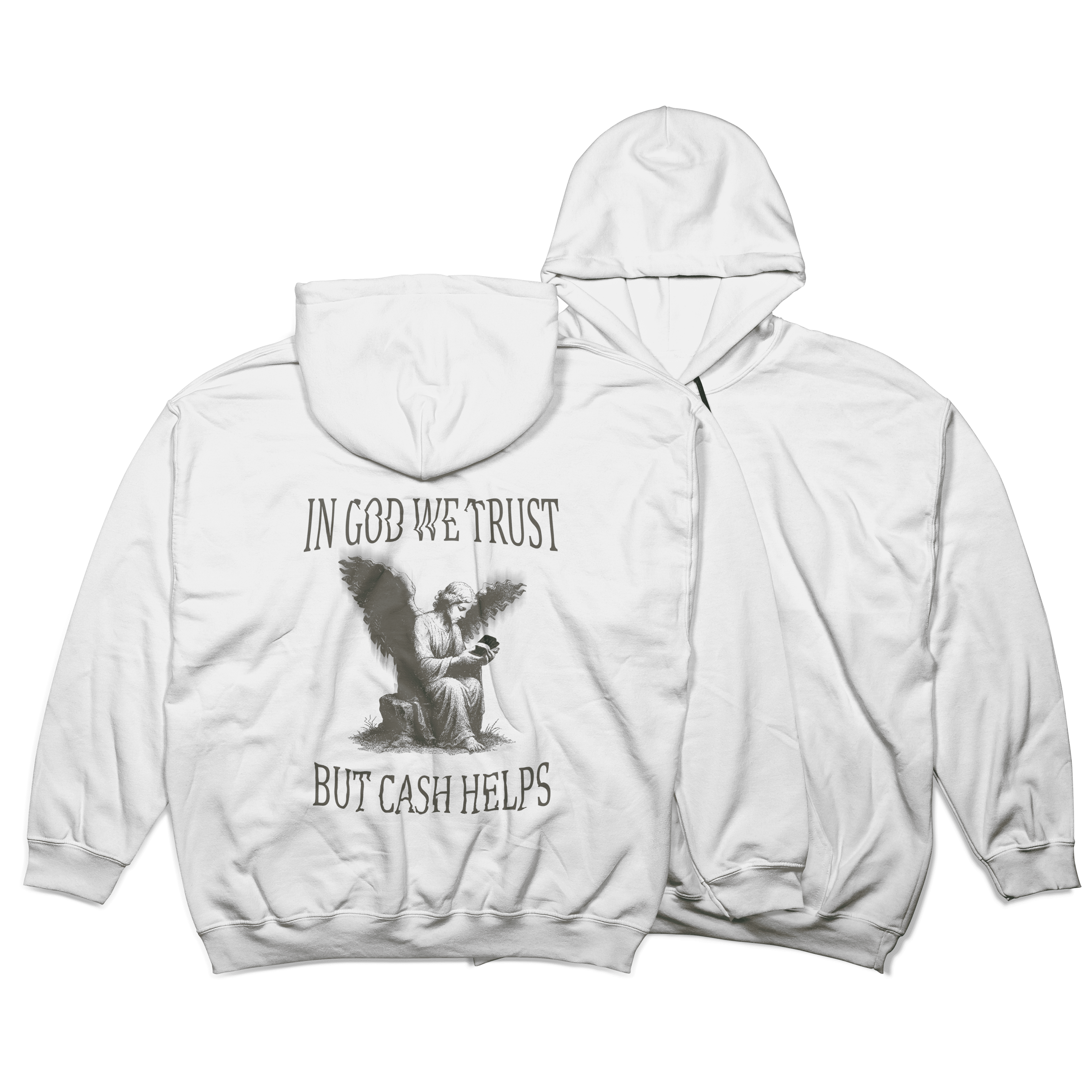 white, hoodie, alb, hanorac, cash, deductibil, front, back